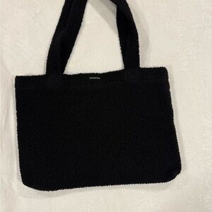 Elegant Black Textured Tote Bag